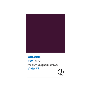 J Beverly Hills Cream Colour 4VV Medium Burgundy Brown (4.77) 3.4oz